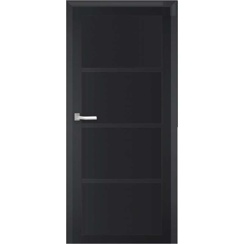Lakované rámové dvere SLIM plné čierne+ obložková zárubňa